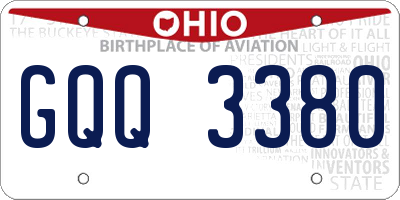 OH license plate GQQ3380