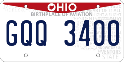 OH license plate GQQ3400