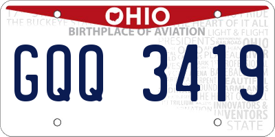 OH license plate GQQ3419