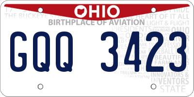 OH license plate GQQ3423