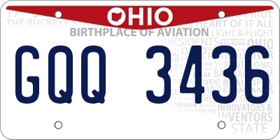 OH license plate GQQ3436