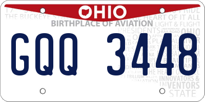 OH license plate GQQ3448