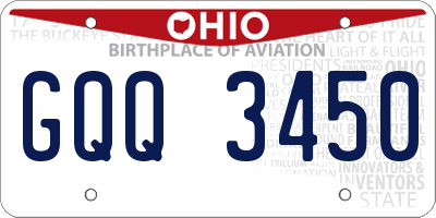 OH license plate GQQ3450
