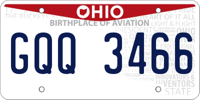 OH license plate GQQ3466
