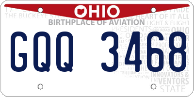 OH license plate GQQ3468