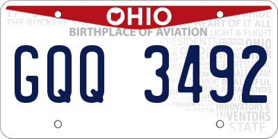 OH license plate GQQ3492
