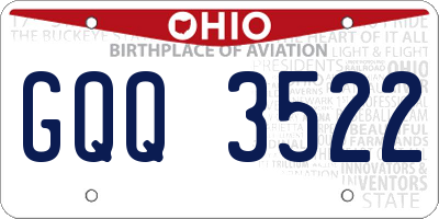 OH license plate GQQ3522