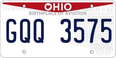 OH license plate GQQ3575