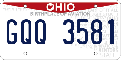 OH license plate GQQ3581