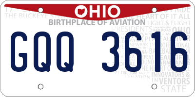 OH license plate GQQ3616