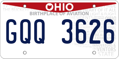 OH license plate GQQ3626