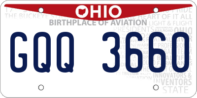 OH license plate GQQ3660