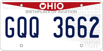OH license plate GQQ3662