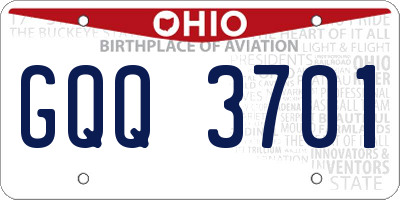 OH license plate GQQ3701