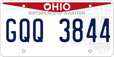 OH license plate GQQ3844