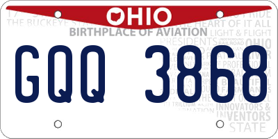 OH license plate GQQ3868
