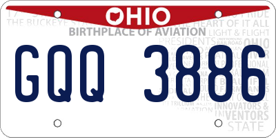 OH license plate GQQ3886