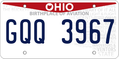 OH license plate GQQ3967
