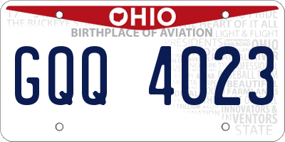 OH license plate GQQ4023
