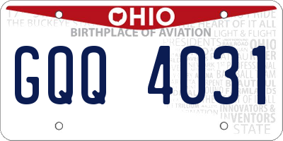 OH license plate GQQ4031