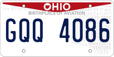 OH license plate GQQ4086