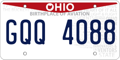 OH license plate GQQ4088