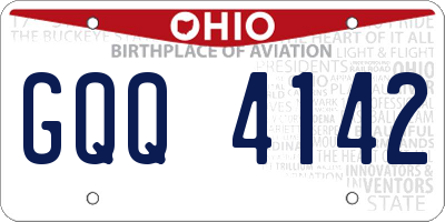 OH license plate GQQ4142