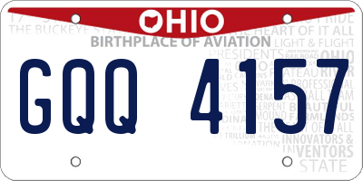 OH license plate GQQ4157