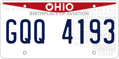 OH license plate GQQ4193