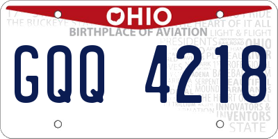 OH license plate GQQ4218