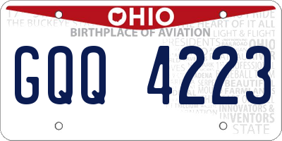 OH license plate GQQ4223