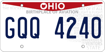 OH license plate GQQ4240