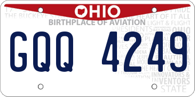 OH license plate GQQ4249