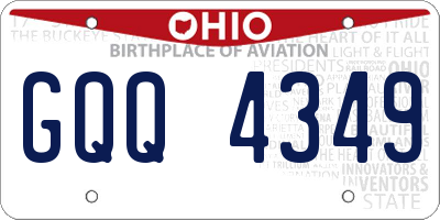 OH license plate GQQ4349