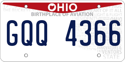 OH license plate GQQ4366