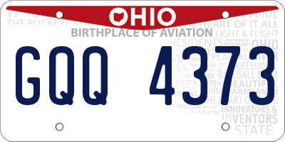 OH license plate GQQ4373