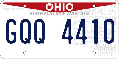 OH license plate GQQ4410