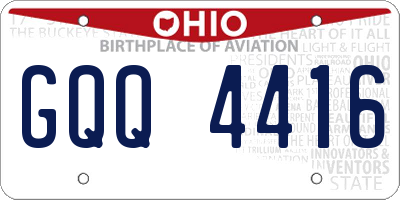 OH license plate GQQ4416