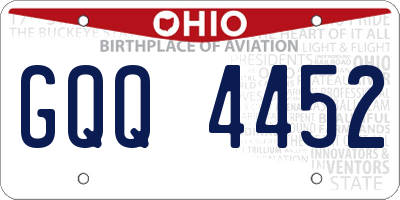 OH license plate GQQ4452