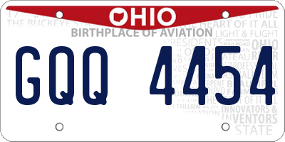 OH license plate GQQ4454