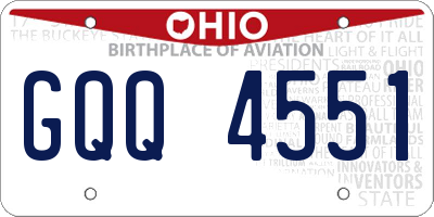 OH license plate GQQ4551
