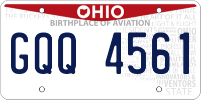 OH license plate GQQ4561