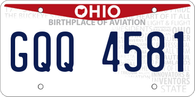OH license plate GQQ4581