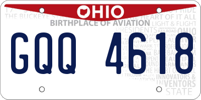 OH license plate GQQ4618