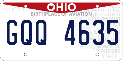 OH license plate GQQ4635