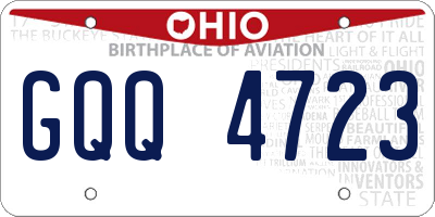 OH license plate GQQ4723