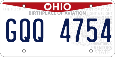 OH license plate GQQ4754