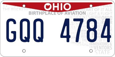 OH license plate GQQ4784