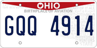 OH license plate GQQ4914