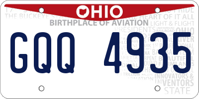 OH license plate GQQ4935